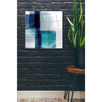 Epic Art 'Blue Abstract V' by Linda Woods, Acrylic Glass Wall Art,24x24