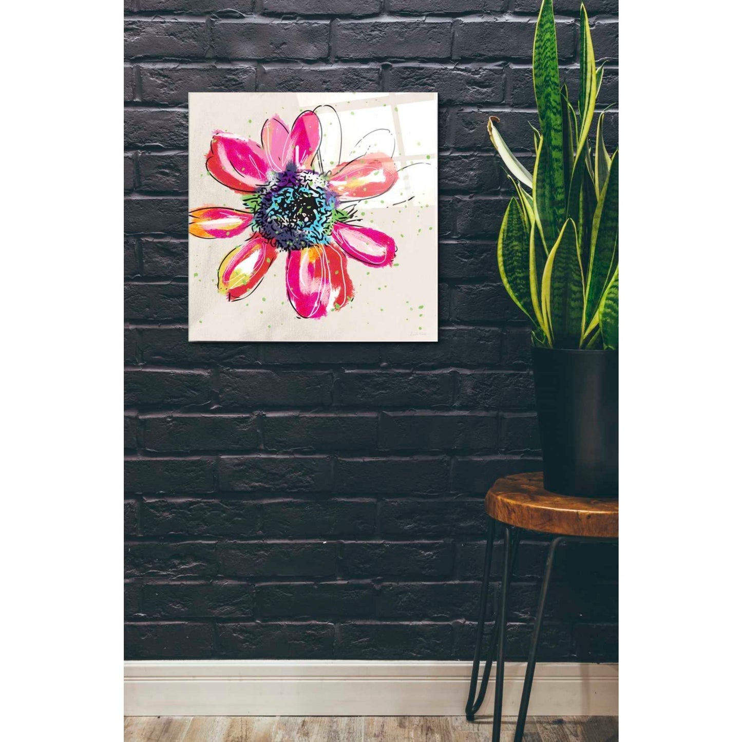 Epic Art 'Colorful Daisy' by Linda Woods, Acrylic Glass Wall Art,24x24