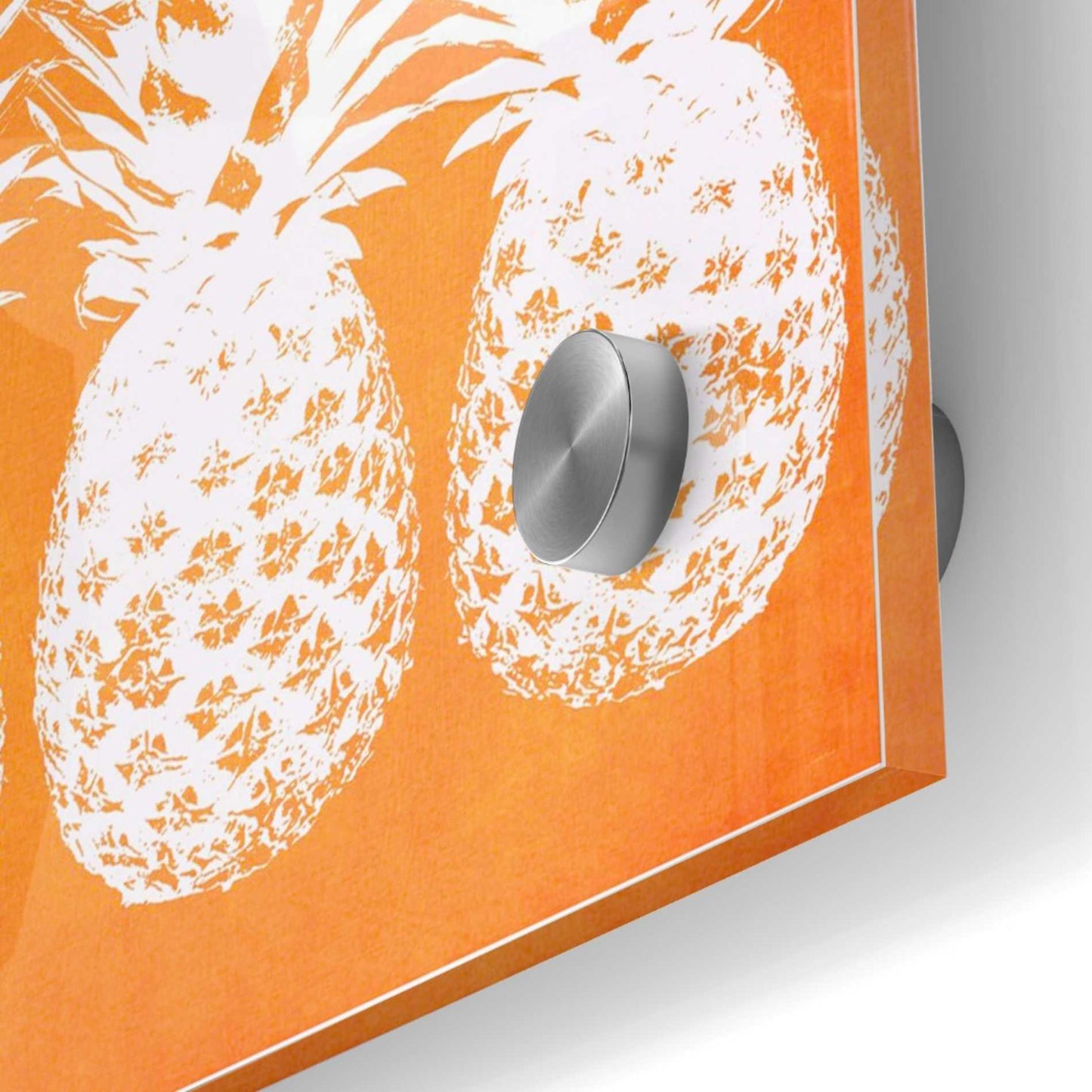 Epic Art 'Orange Pineapples' by Linda Woods, Acrylic Glass Wall Art,24x24