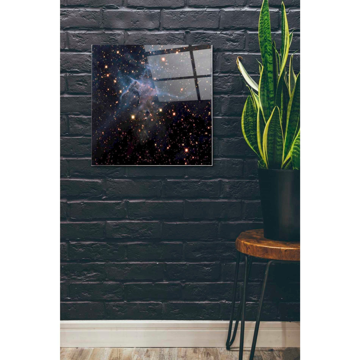 Epic Art "Mystic Mountain Infrared" Hubble Space Telescope Acrylic Glass Wall Art,24x24
