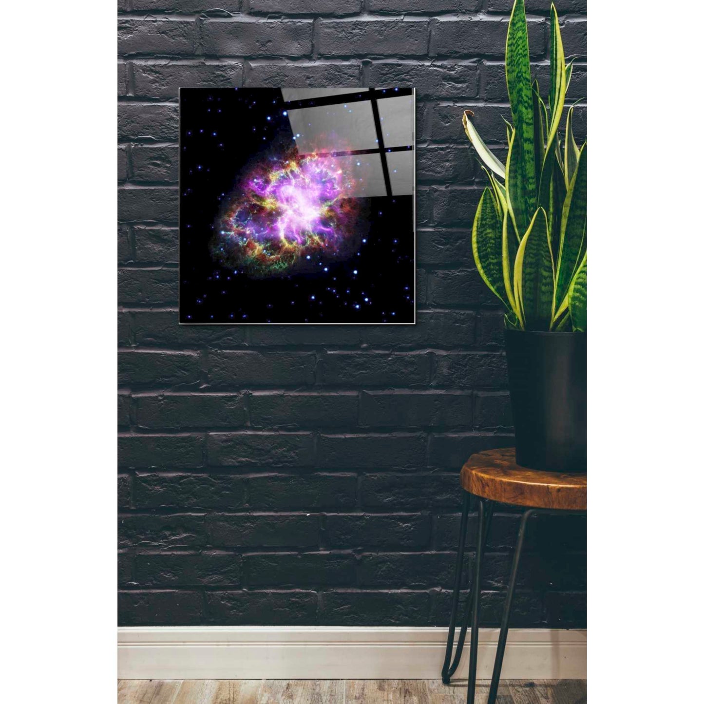 Epic Art "Crab Nebula Multi-Wavelengths" Hubble Space Telescope Acrylic Glass Wall Art,24x24