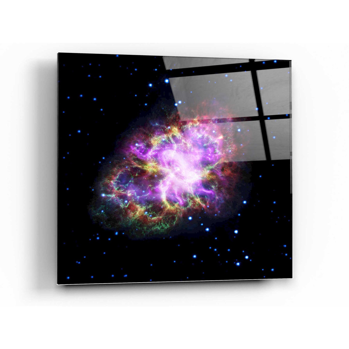 Epic Art "Crab Nebula Multi-Wavelengths" Hubble Space Telescope Acrylic Glass Wall Art,24x24