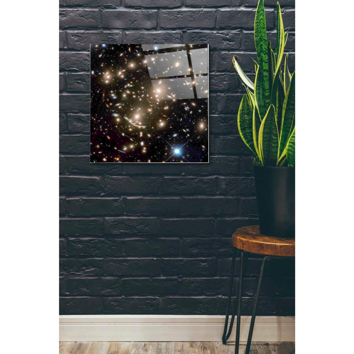 Epic Art "Abell 370" Hubble Space Telescope Acrylic Glass Wall Art,24x24