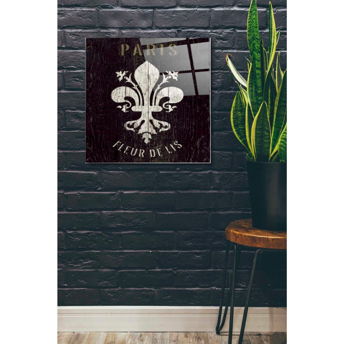Epic Art 'Refurbished Fleur-de-lis' by Wild Apple Portfolio, Acrylic Glass Wall Art,24x24