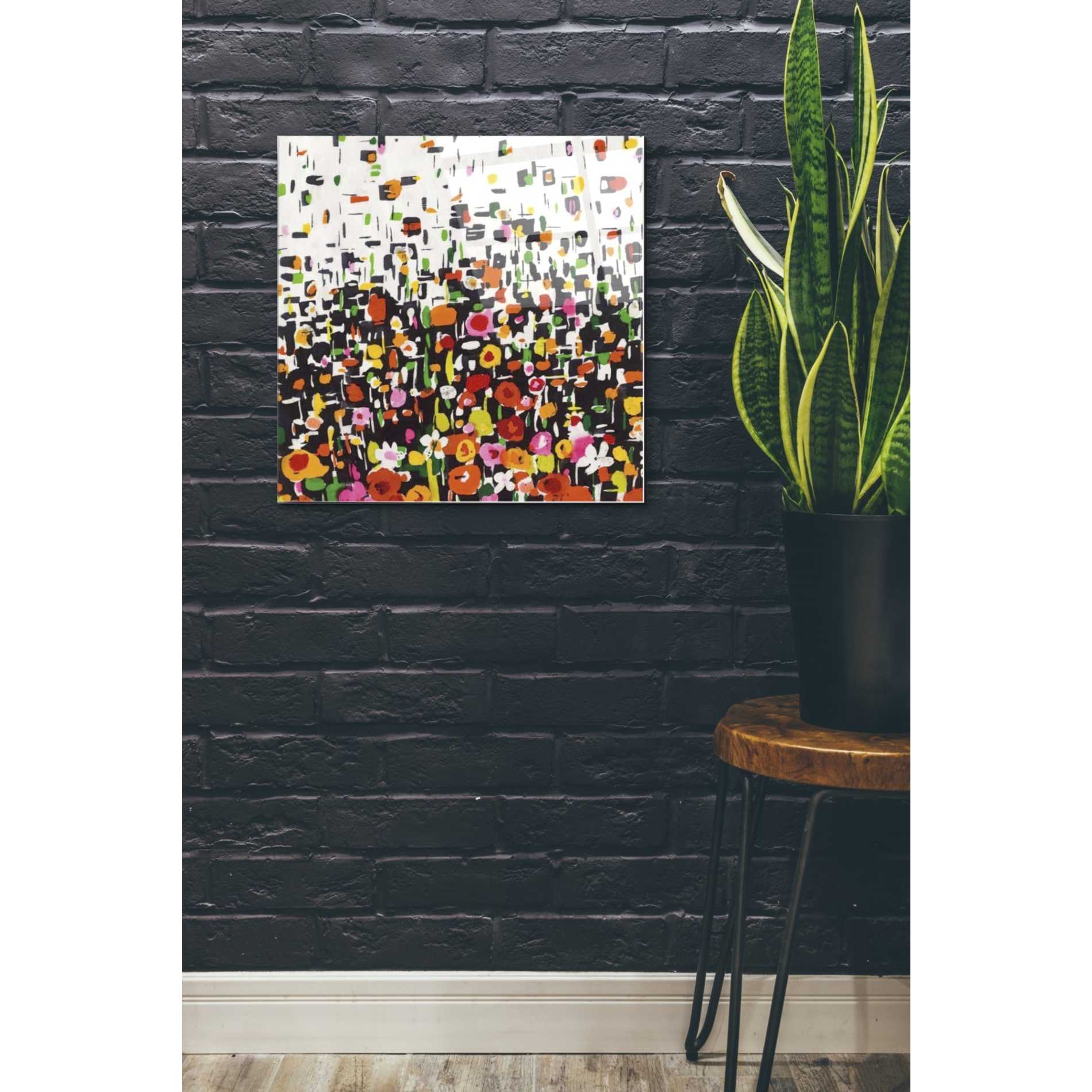 Epic Art 'Flower Shower Crop' by Wild Apple Portfolio, Acrylic Glass Wall Art,24x24