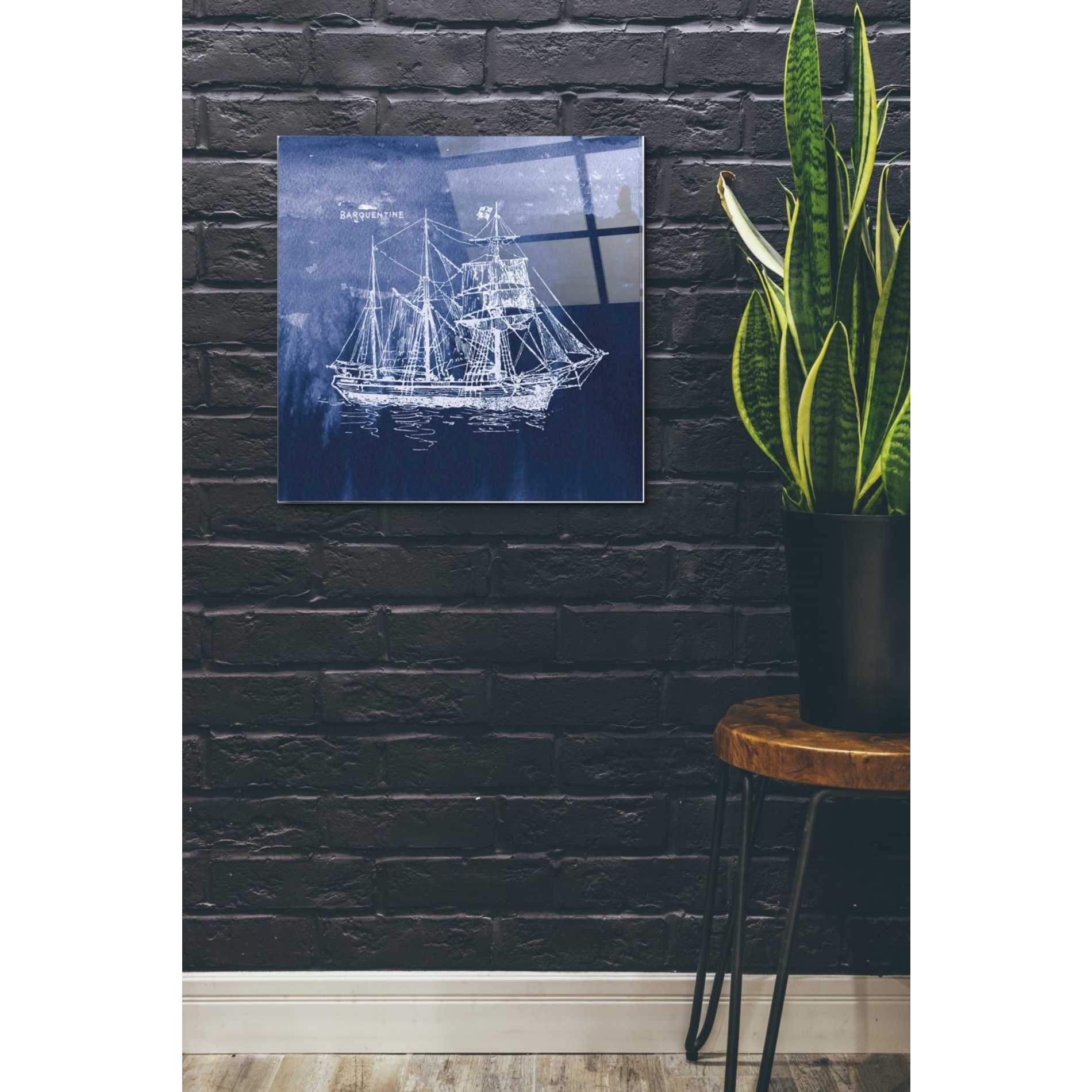 Epic Art 'Sailing Ships III' by Wild Apple Portfolio, Acrylic Glass Wall Art,24x24