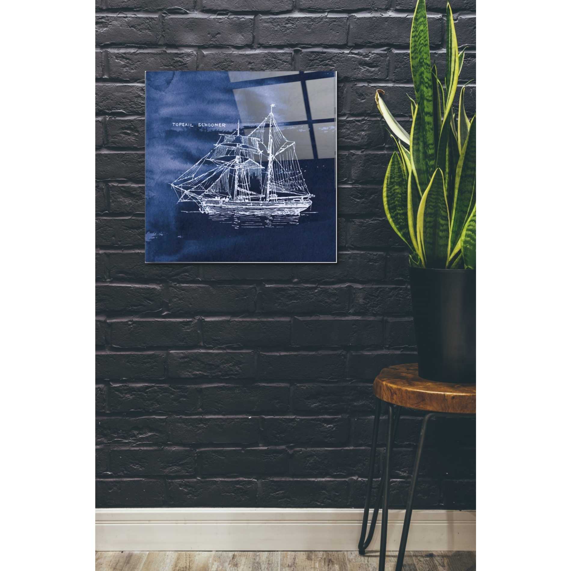 Epic Art 'Sailing Ships V' by Wild Apple Portfolio, Acrylic Glass Wall Art,24x24