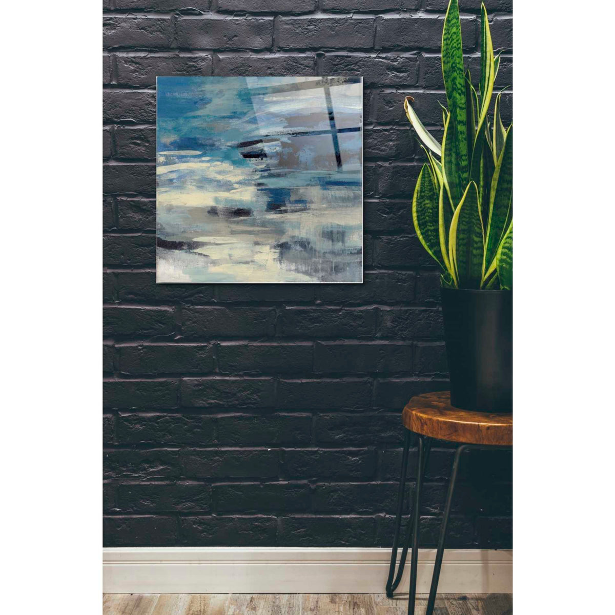 Epic Art 'Indigo Wave' by Silvia Vassileva, Acrylic Glass Wall Art,24x24