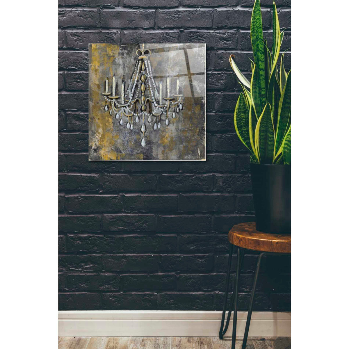 Epic Art 'Vintage Chandelier II' by Silvia Vassileva, Acrylic Glass Wall Art,24x24