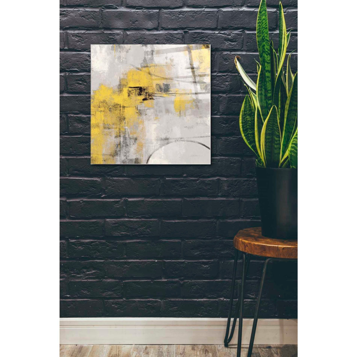 Epic Art 'Stone Gardens II Yellow' by Silvia Vassileva, Acrylic Glass Wall Art,24x24