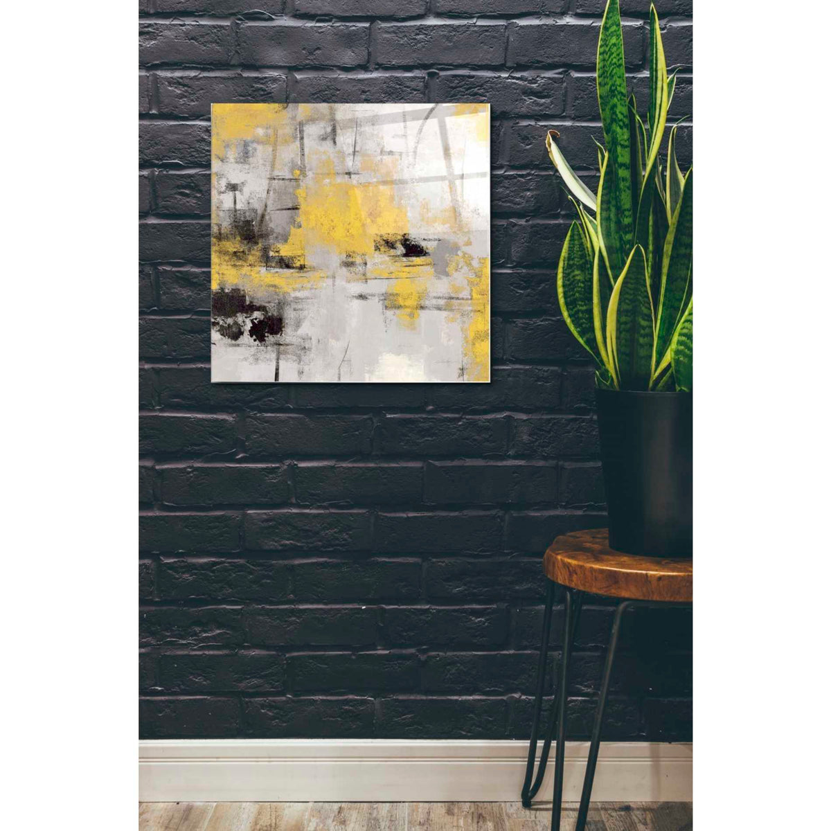 Epic Art 'Stone Gardens III Yellow' by Silvia Vassileva, Acrylic Glass Wall Art,24x24