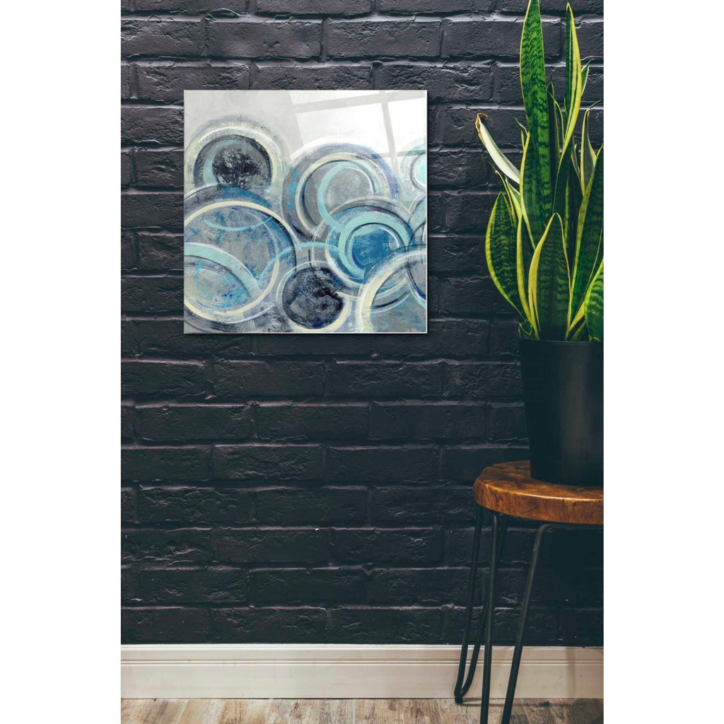 Epic Art 'Variation Blue Grey II' by Silvia Vassileva, Acrylic Glass Wall Art,24x24