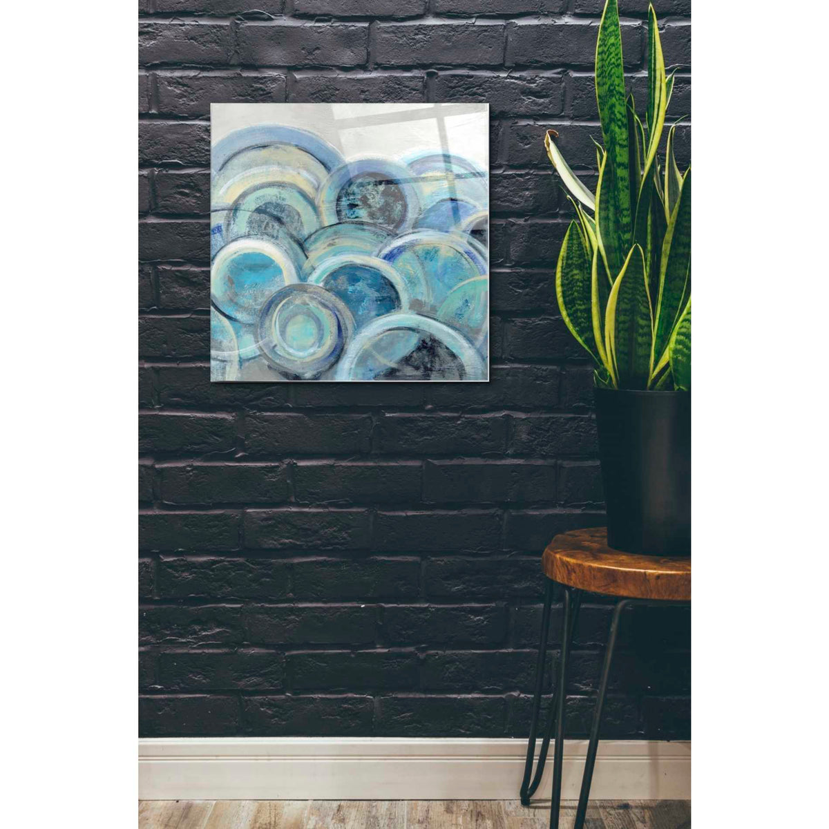 Epic Art 'Variation Blue Grey III' by Silvia Vassileva, Acrylic Glass Wall Art,24x24