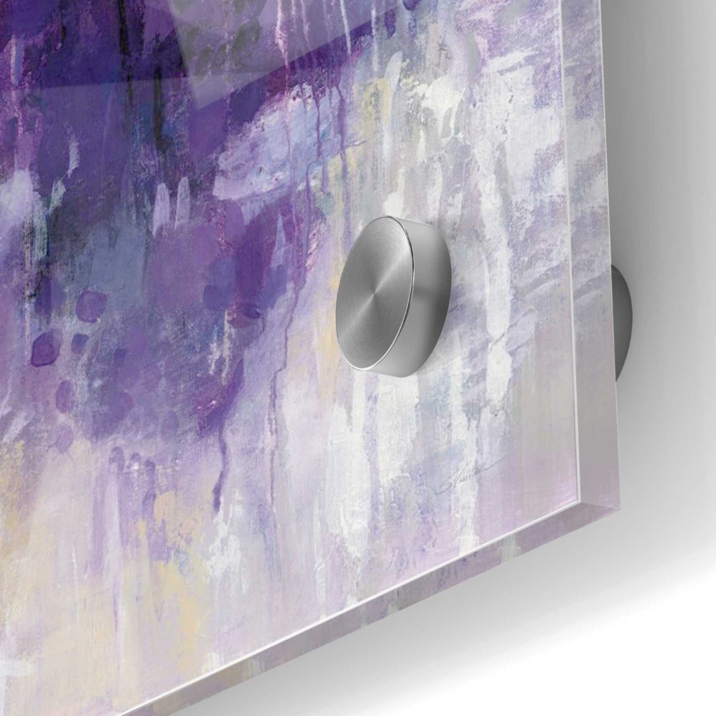 Epic Art 'Violet Rain' by Silvia Vassileva, Acrylic Glass Wall Art,24x24