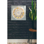 Epic Art 'Mandala Delight III Yellow Grey' by Danhui Nai, Acrylic Glass Wall Art,24x24