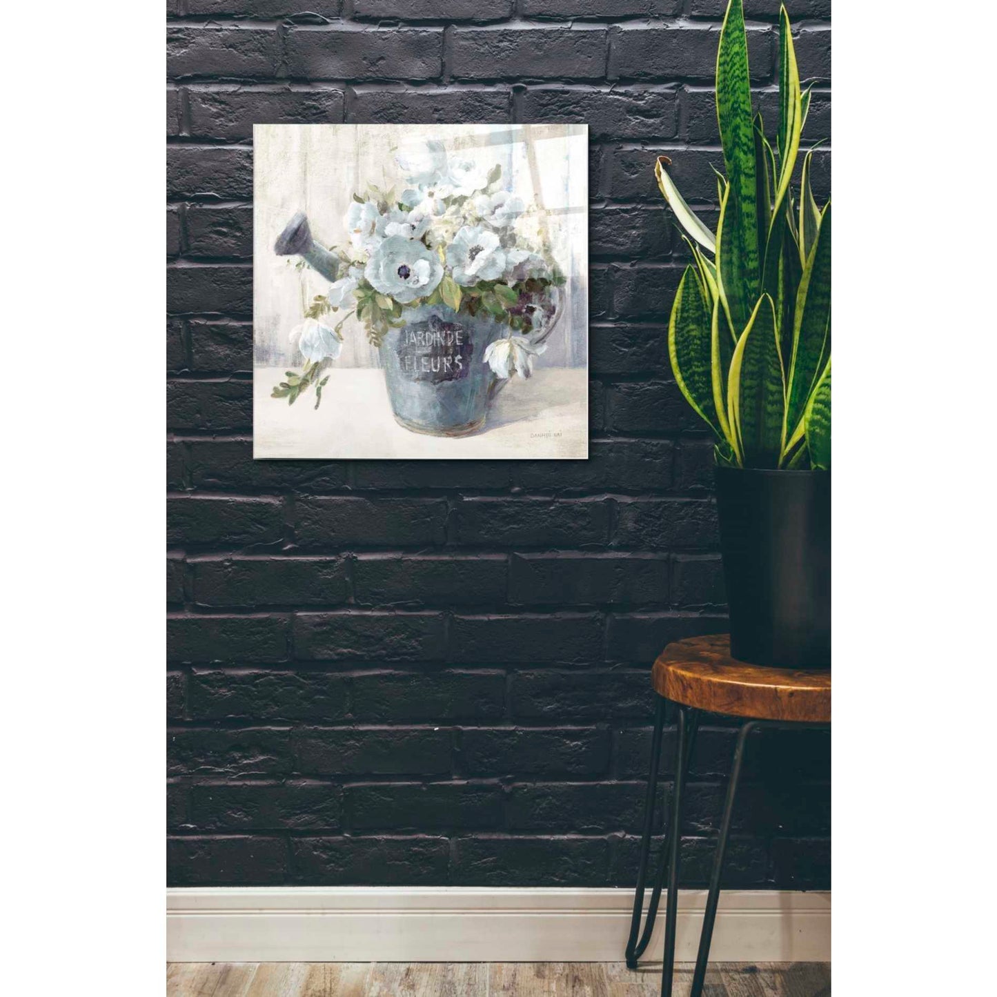 Epic Art 'Garden Blooms II Blue Crop' by Danhui Nai, Acrylic Glass Wall Art,24x24
