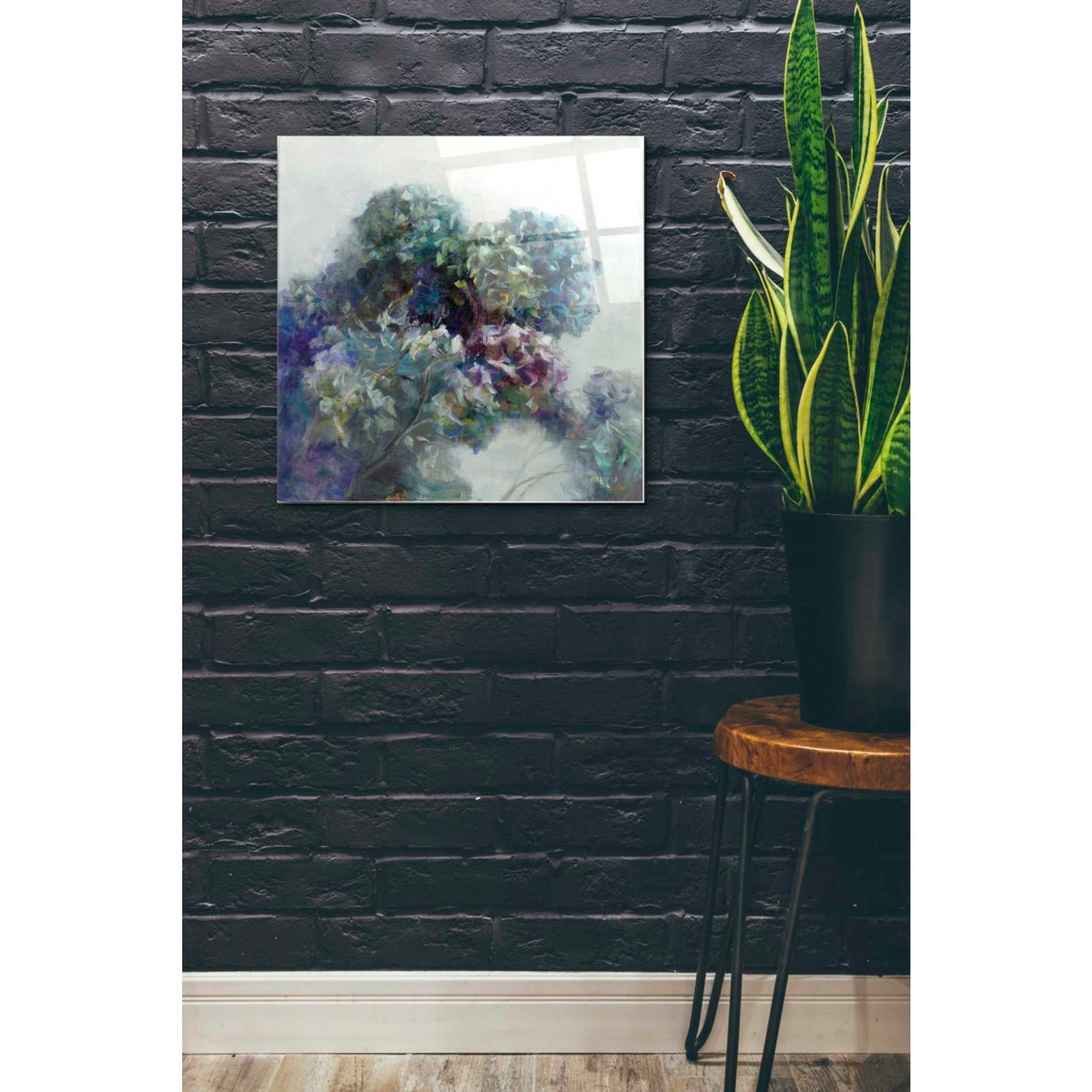 Epic Art 'Abstract Hydrangea' by Danhui Nai, Acrylic Glass Wall Art,24x24