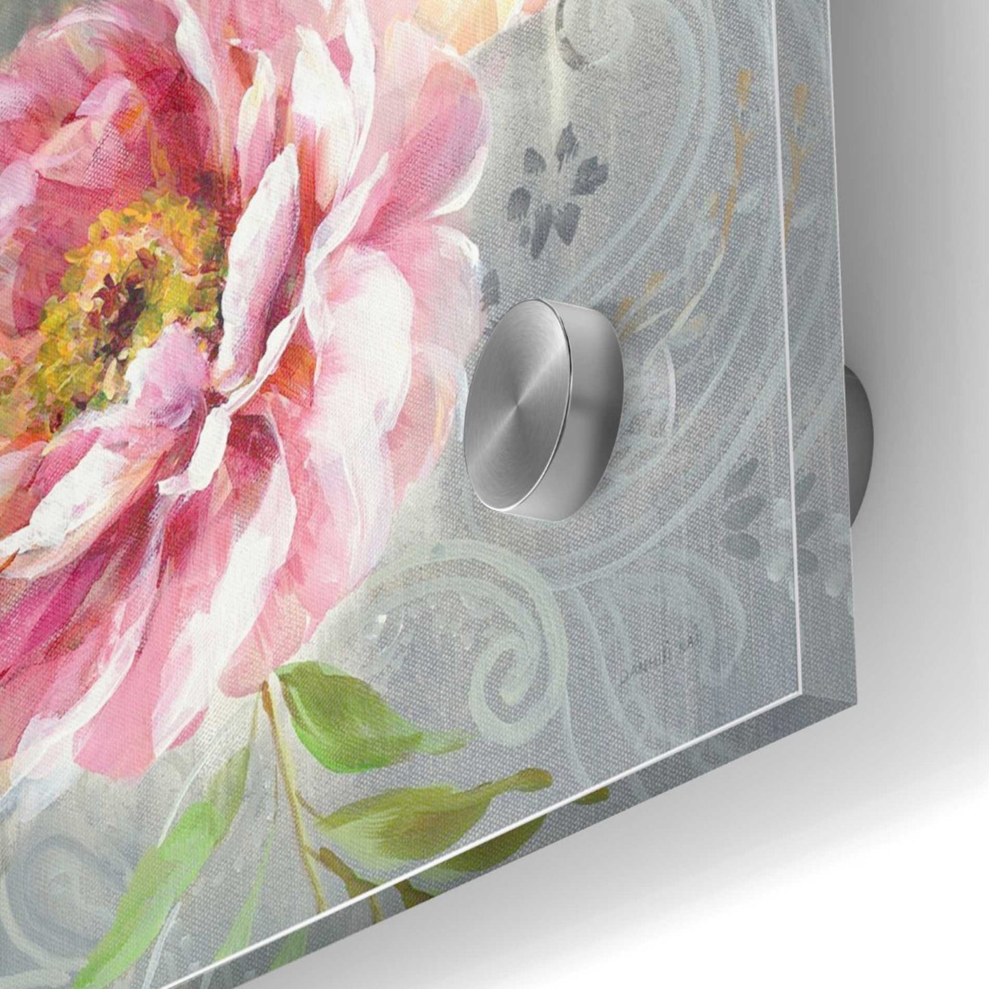 Epic Art 'Peonies and Paisley III' by Danhui Nai, Acrylic Glass Wall Art,24x24