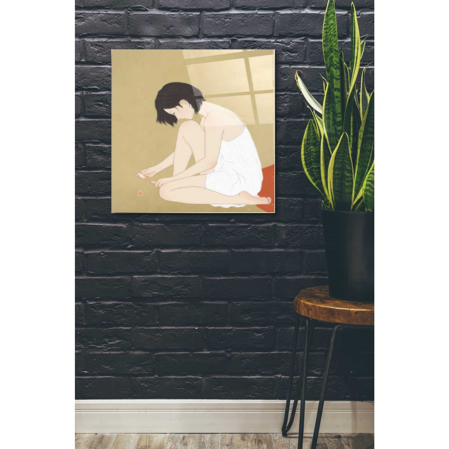 Epic Art 'A Woman Painting a Pedicure' by Sai Tamiya, Acrylic Glass Wall Art,24x24