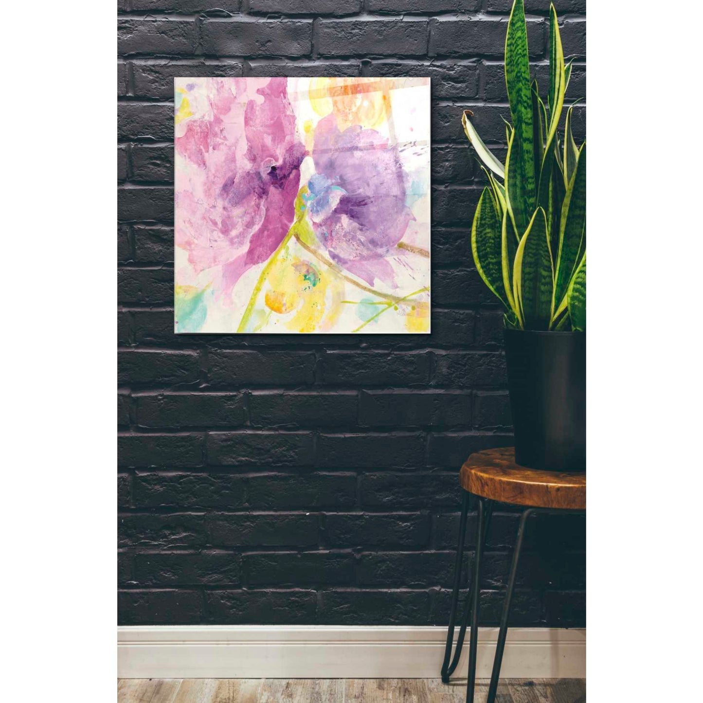 Epic Art 'Spring Abstracts Florals I' by Albena Hristova, Acrylic Glass Wall Art,24x24