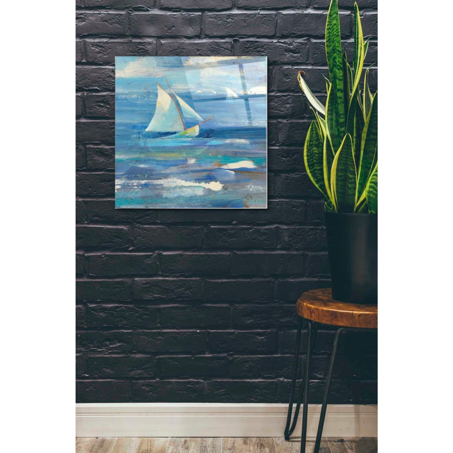 Epic Art 'Ocean Sail V.2 Sq' by Albena Hristova, Acrylic Glass Wall Art,24x24
