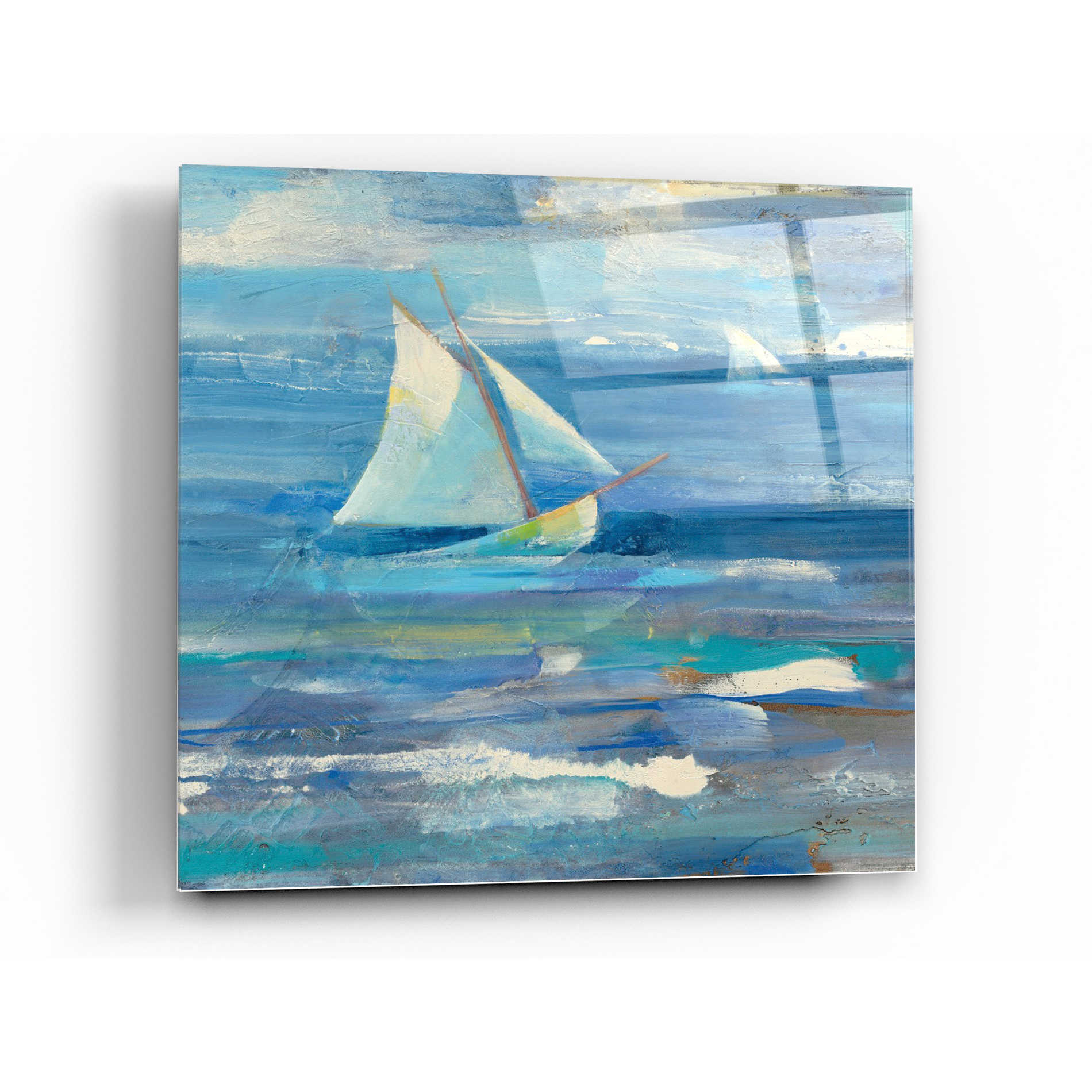 Epic Art 'Ocean Sail V.2 Sq' by Albena Hristova, Acrylic Glass Wall Art,24x24