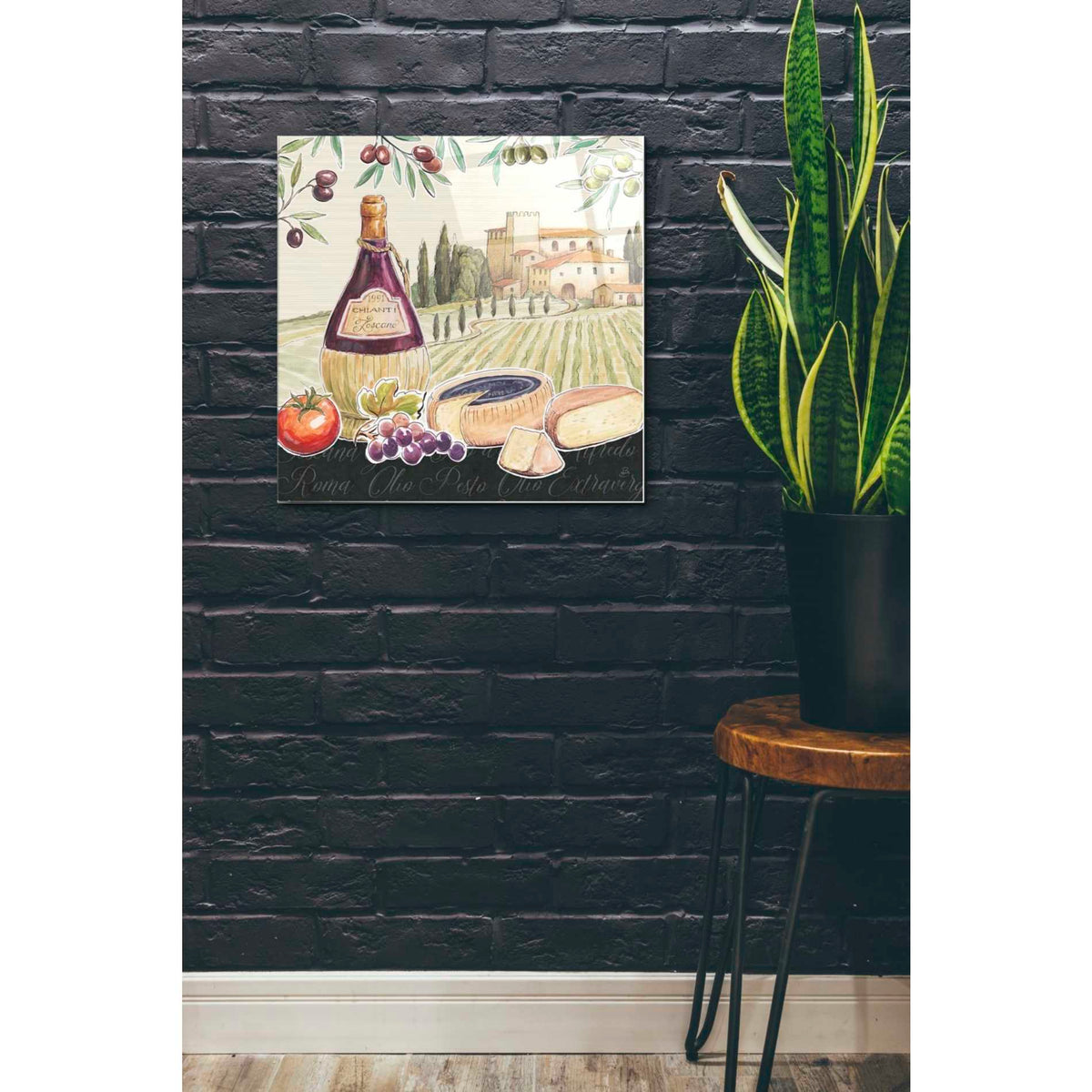 Epic Art 'Tuscan Flavor II' by Daphne Brissonet, Acrylic Glass Wall Art,24x24