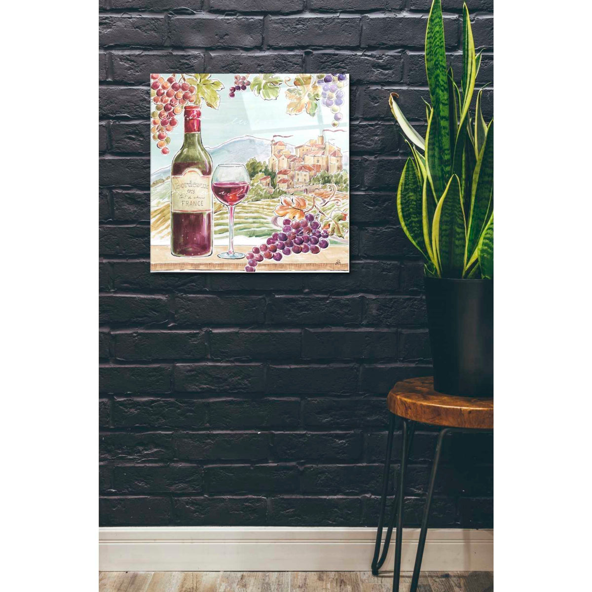 Epic Art 'Wine Country III' by Daphne Brissonet, Acrylic Glass Wall Art,24x24