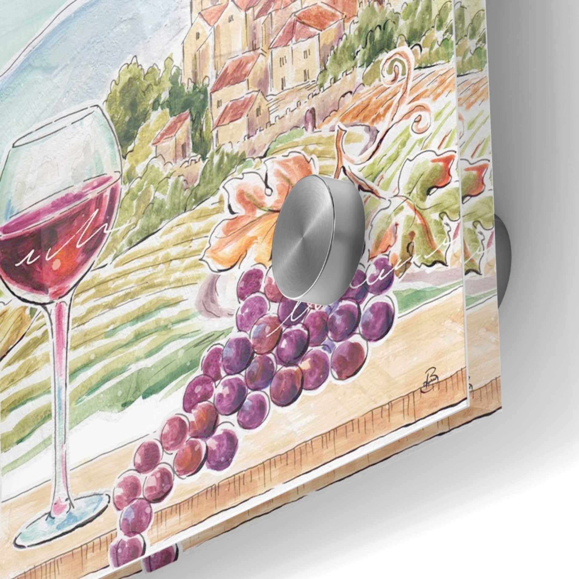 Epic Art 'Wine Country III' by Daphne Brissonet, Acrylic Glass Wall Art,24x24