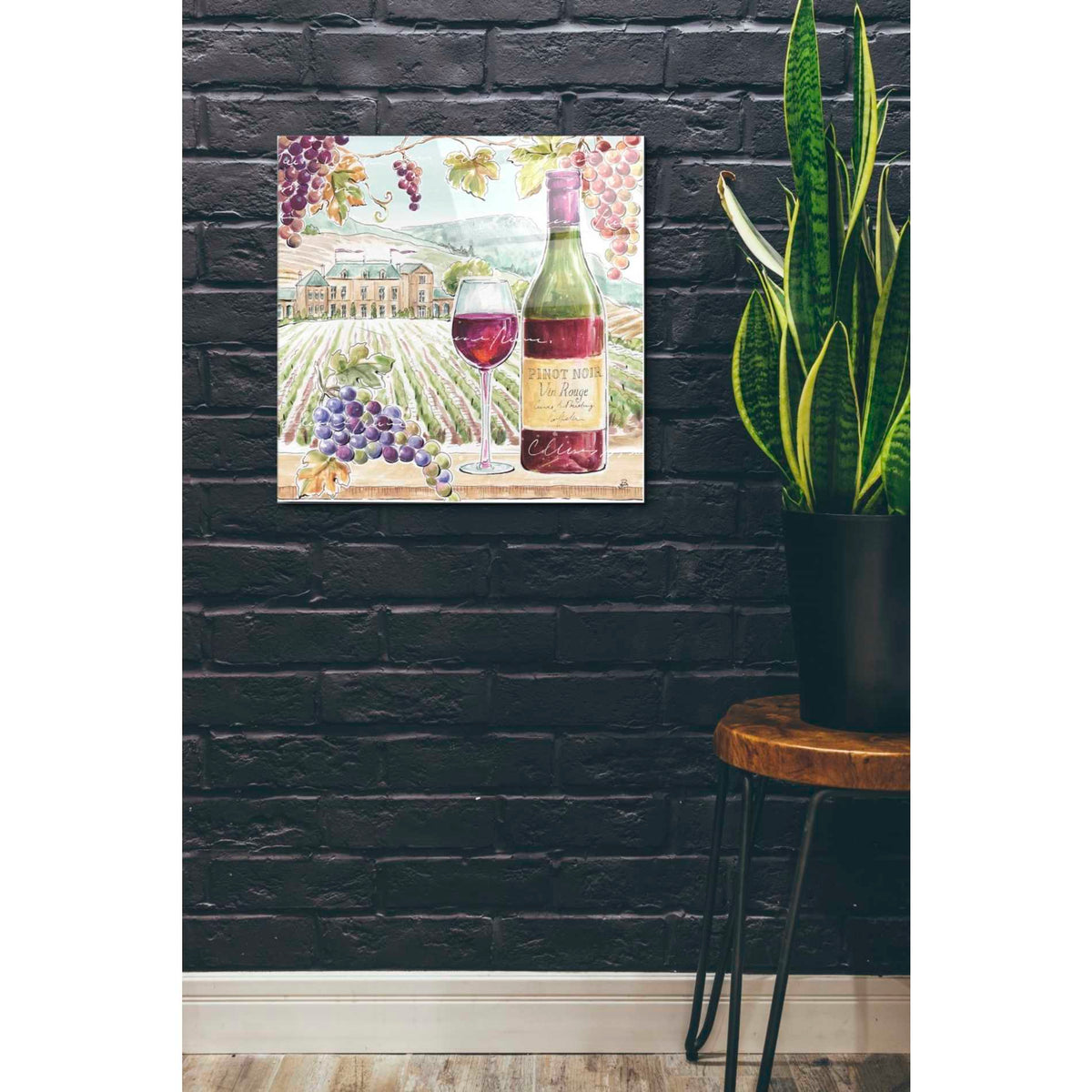 Epic Art 'Wine Country IV' by Daphne Brissonet, Acrylic Glass Wall Art,24x24