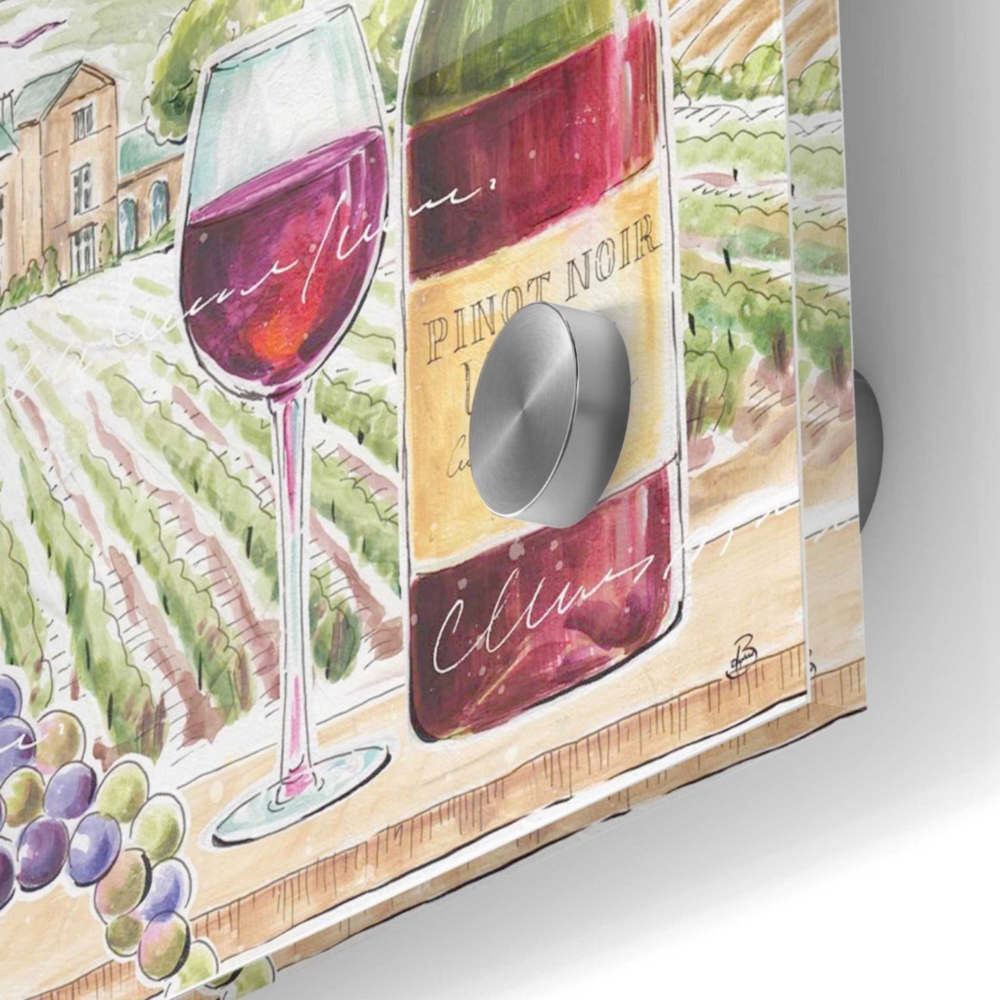 Epic Art 'Wine Country IV' by Daphne Brissonet, Acrylic Glass Wall Art,24x24