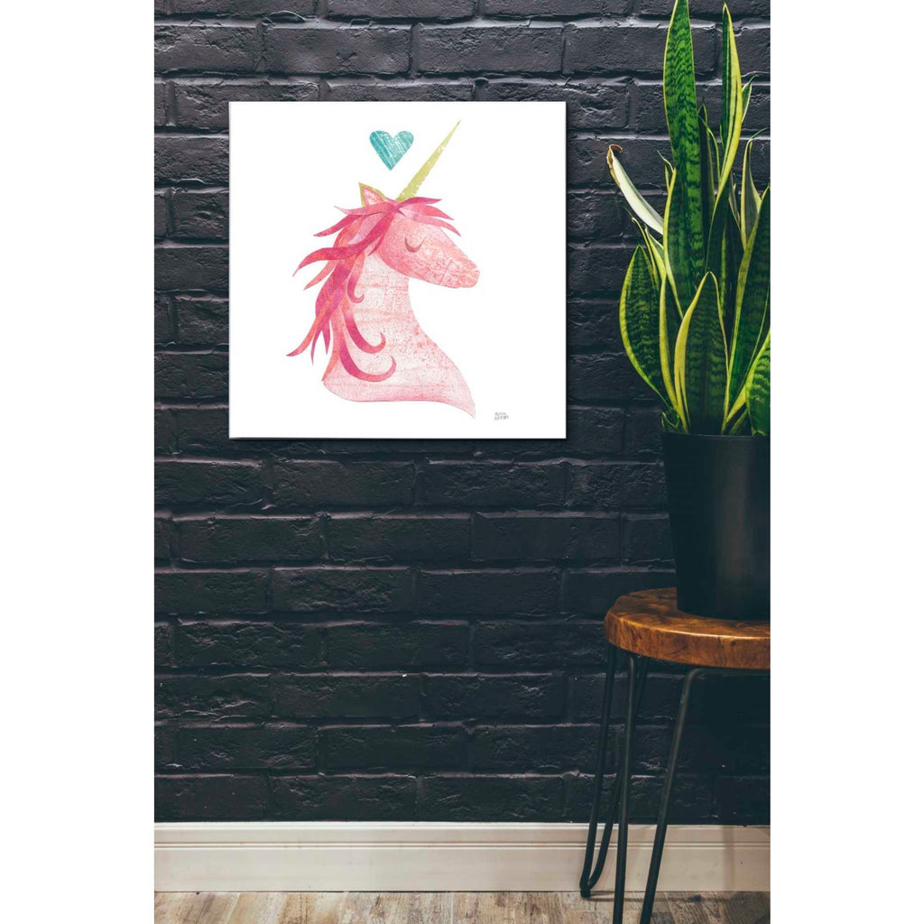 Epic Art 'Unicorn Magic I Heart Sq' by Melissa Averinos, Acrylic Glass Wall Art,24x24