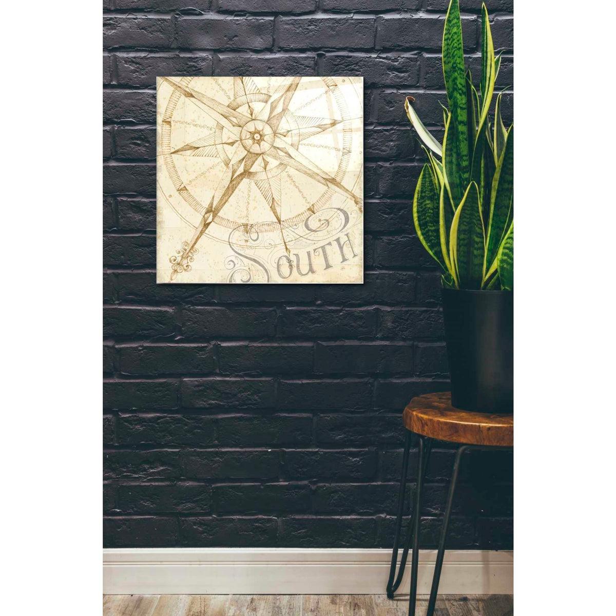 Epic Art 'Coast to Coast Sepia II' by Daphne Brissonet, Acrylic Glass Wall Art,24x24