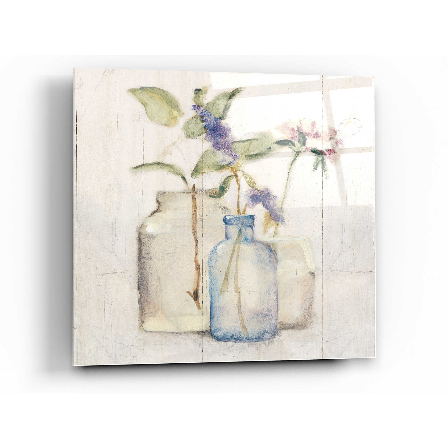Epic Art 'Blossoms on Birch I' by Cheri Blum, Acrylic Glass Wall Art,24x24
