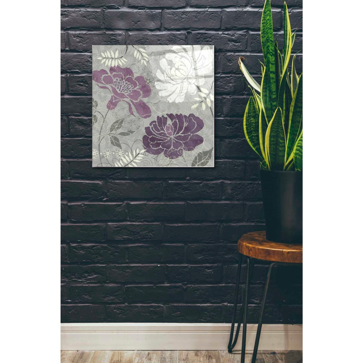 Epic Art 'Morning Tones Purple I' by Daphne Brissonet, Acrylic Glass Wall Art,24x24