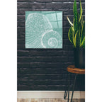 Epic Art 'Aqua Treasure IV' by Daphne Brissonet, Acrylic Glass Wall Art,24x24