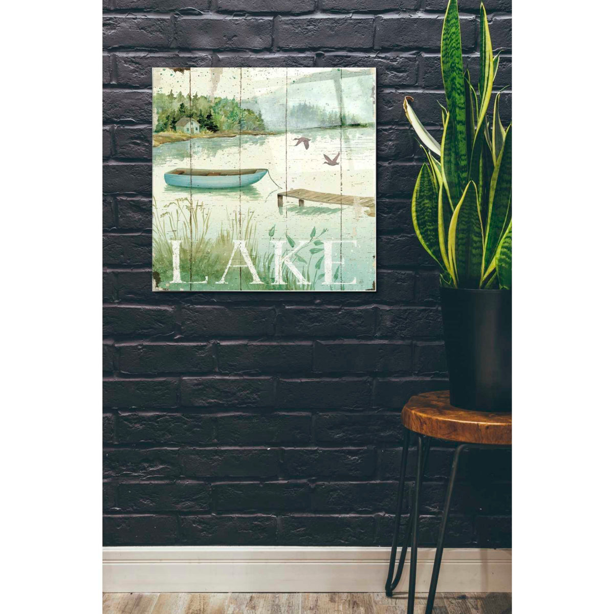 Epic Art 'Lakeside II' by Daphne Brissonet, Acrylic Glass Wall Art,24x24