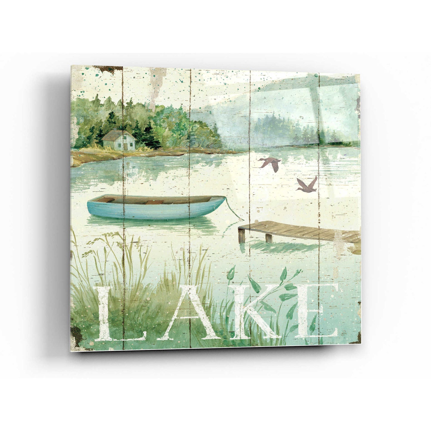Epic Art 'Lakeside II' by Daphne Brissonet, Acrylic Glass Wall Art,24x24