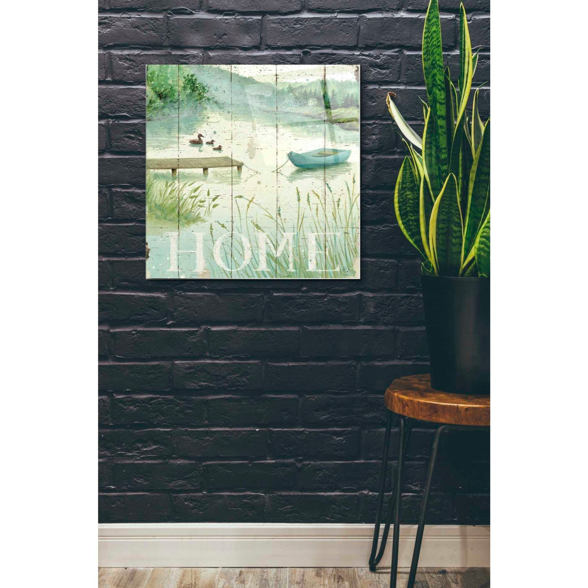 Epic Art 'Lakeside I' by Daphne Brissonet, Acrylic Glass Wall Art,24x24