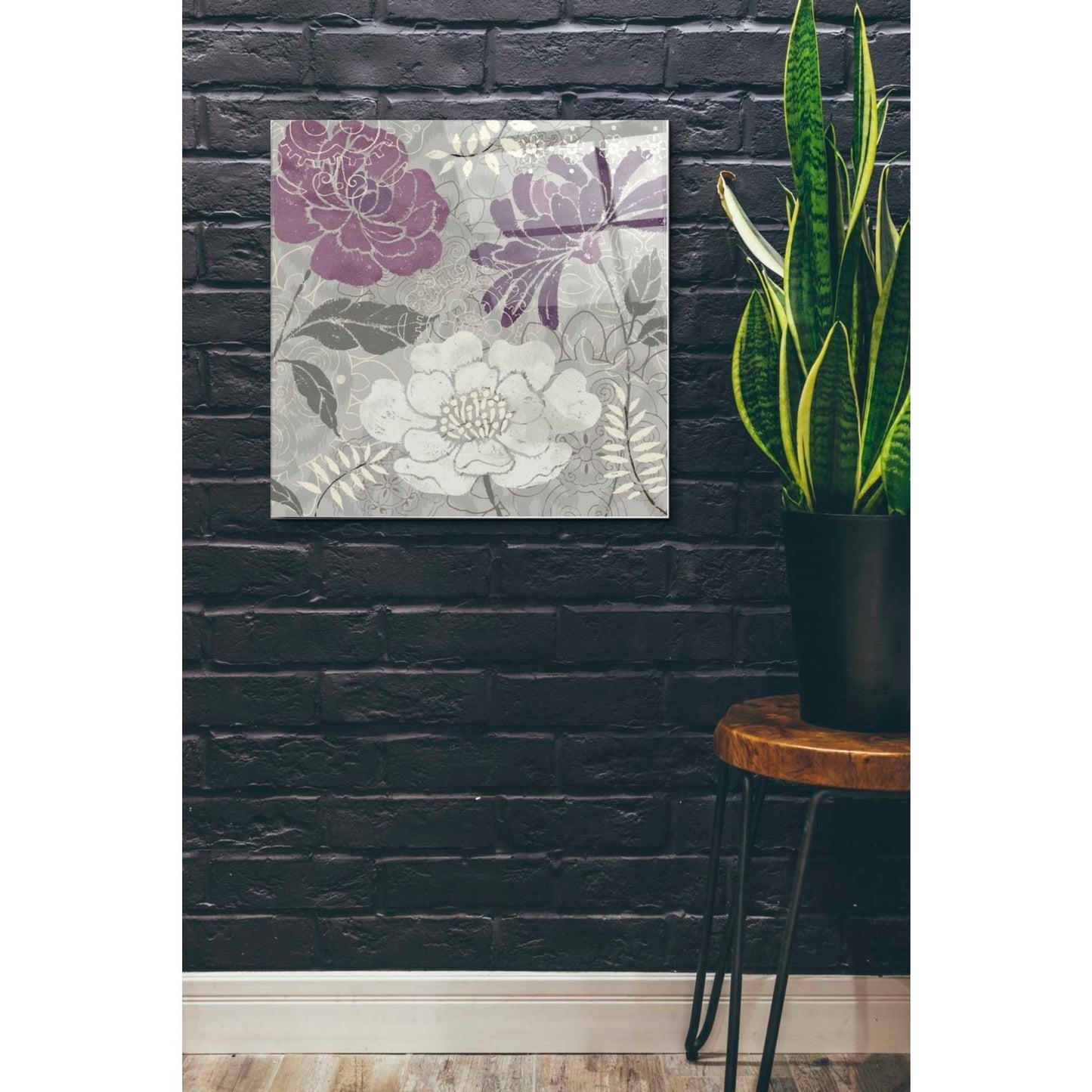 Epic Art 'Morning Tones Purple II' by Daphne Brissonet, Acrylic Glass Wall Art,24x24