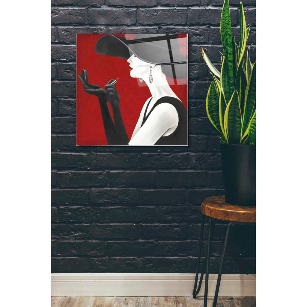 Epic Art 'Haute Chapeau Rouge II' by Marco Fabiano, Acrylic Glass Wall Art,24 x 24