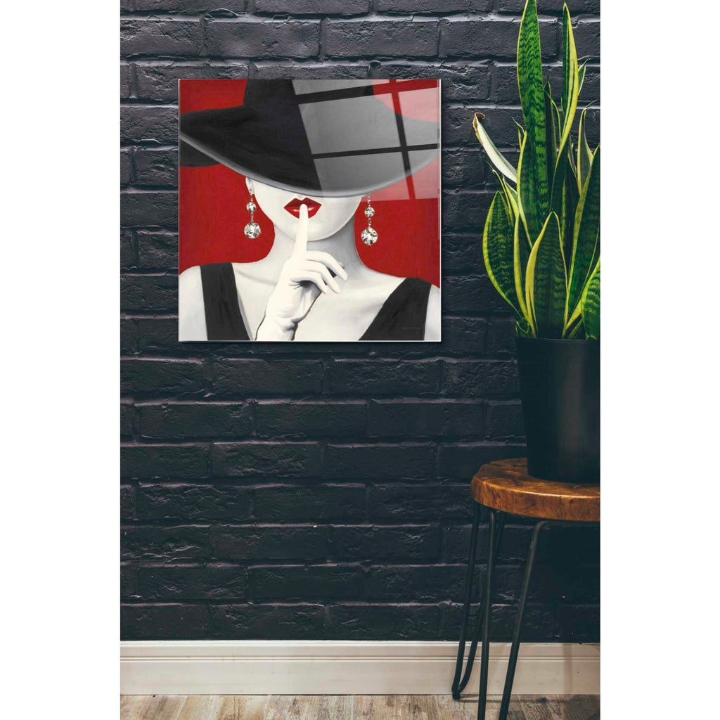 Epic Art 'Haute Chapeau Rouge I' by Marco Fabiano, Acrylic Glass Wall Art,24x24