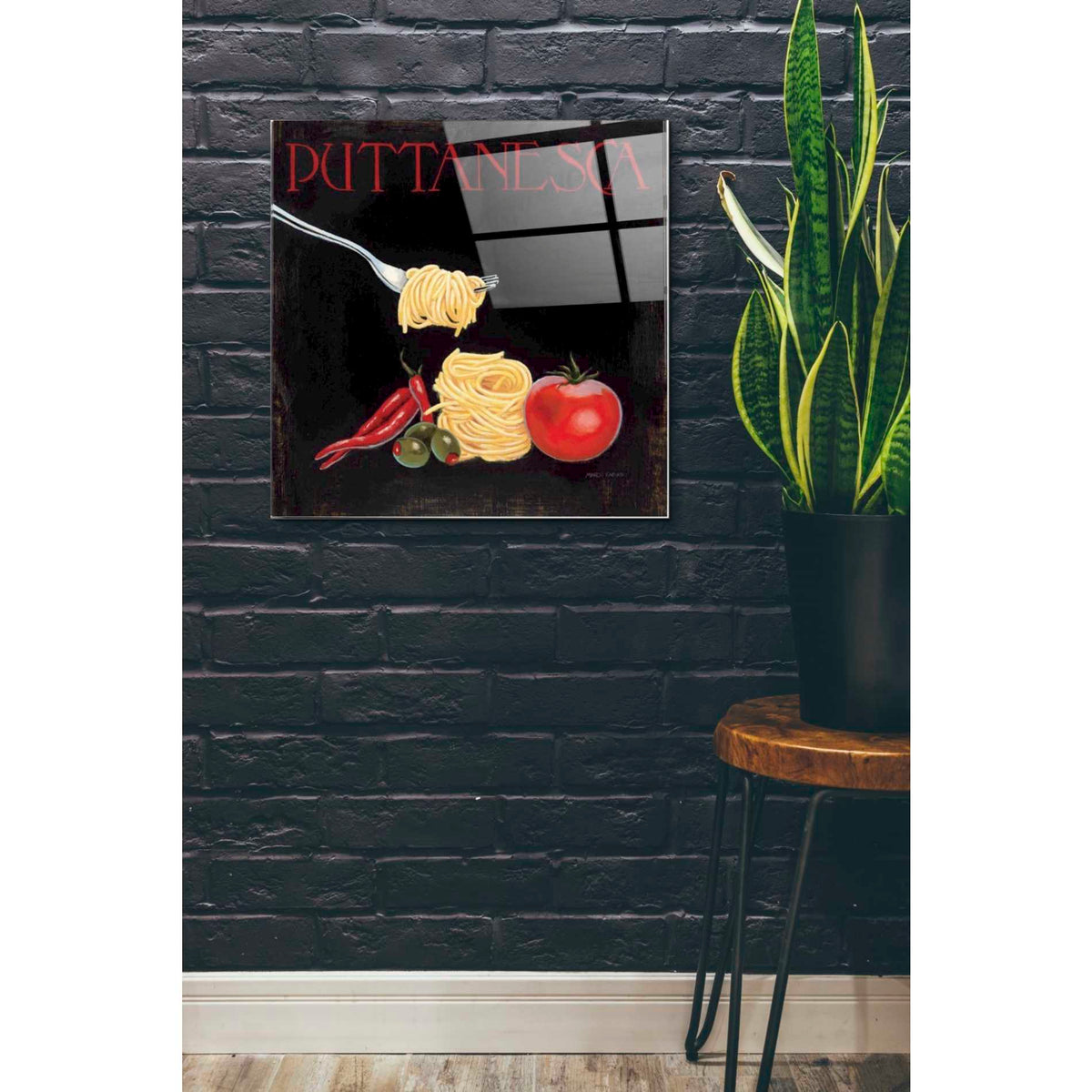Epic Art 'Italian Cuisine I' by Marco Fabiano, Acrylic Glass Wall Art,24x24