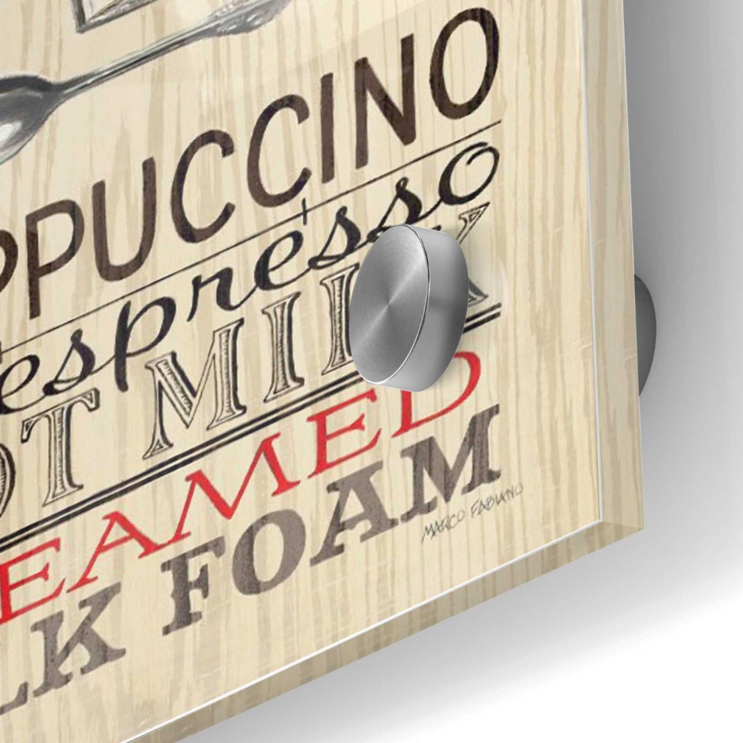 Epic Art 'Cappuccino' by Marco Fabiano, Acrylic Glass Wall Art,24x24