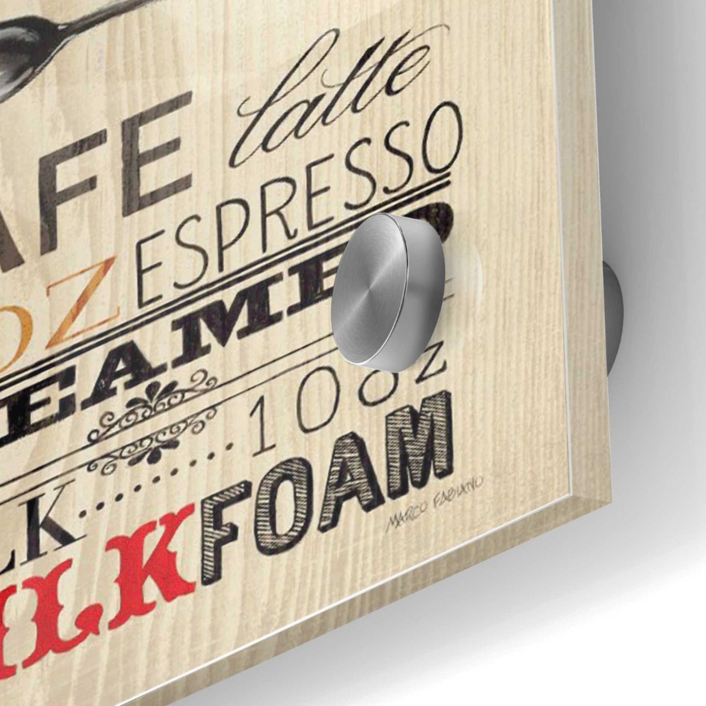 Epic Art 'Cafe Latte' by Marco Fabiano, Acrylic Glass Wall Art,24x24