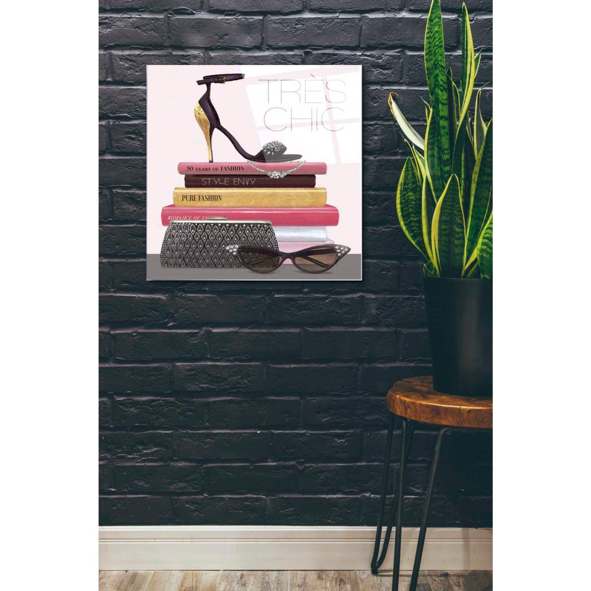 Epic Art 'Paris Style III Gold and Black' by Marco Fabiano, Acrylic Glass Wall Art,24x24