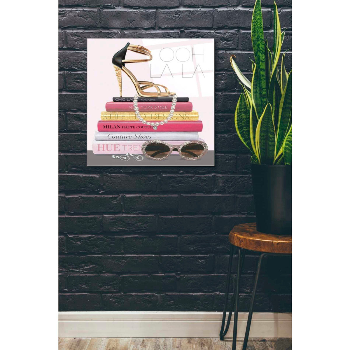 Epic Art 'Paris Style I Gold and Black' by Marco Fabiano, Acrylic Glass Wall Art,24x24