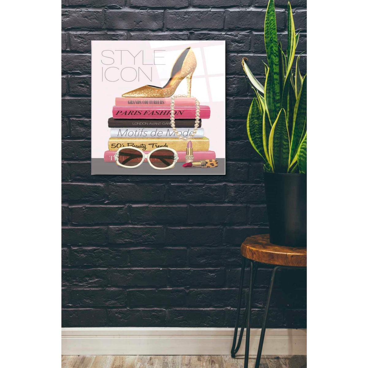 Epic Art 'Paris Style II Gold and Black' by Marco Fabiano, Acrylic Glass Wall Art,24x24
