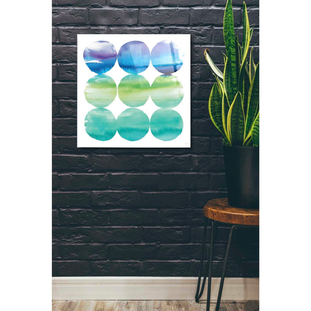 Epic Art 'Summer Dots II' by Elyse DeNeige, Acrylic Glass Wall Art,24x24