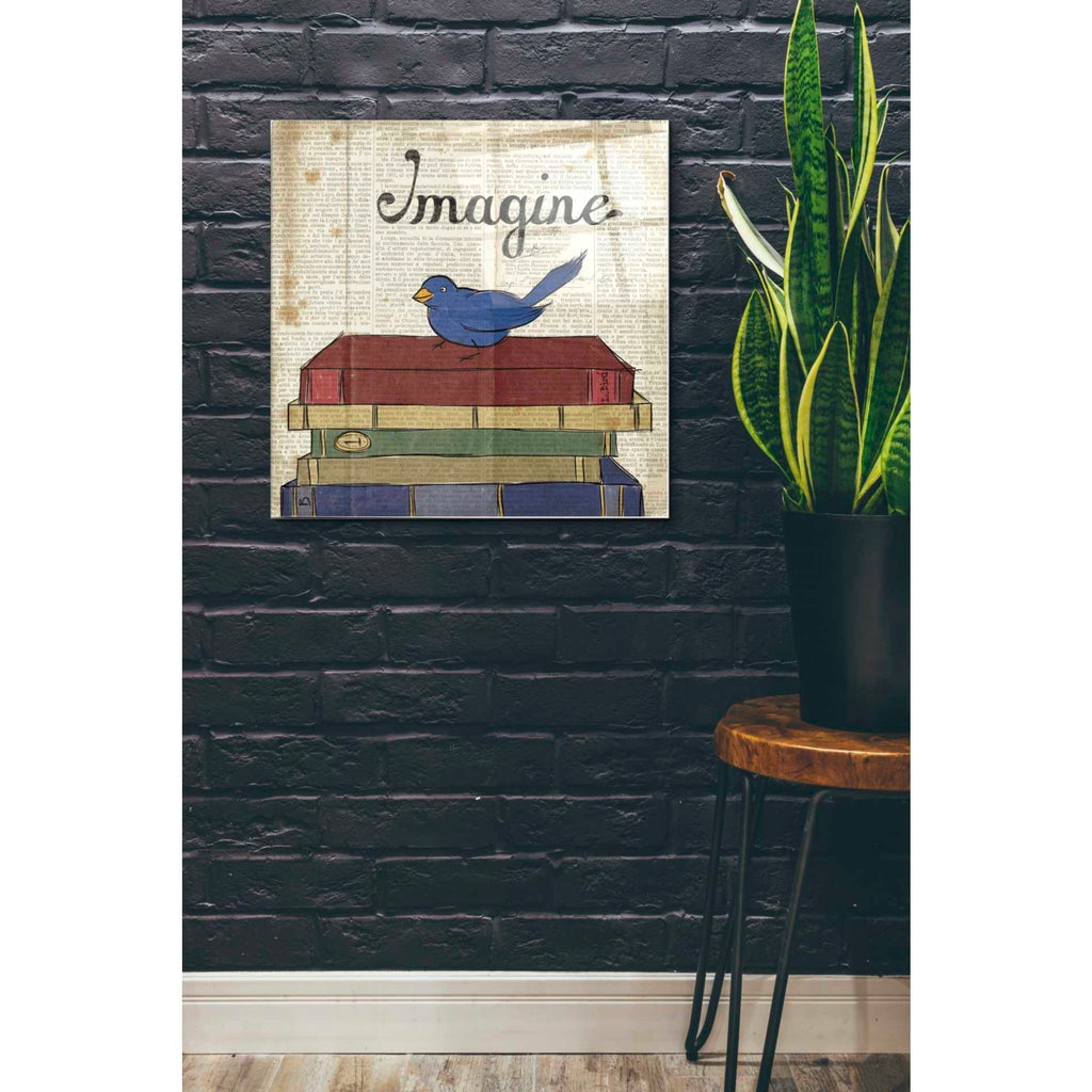 Epic Art 'Bird Inspiration Imagine' by Elyse DeNeige, Acrylic Glass Wall Art,24x24